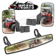 Fits Honda Pioneer 500/700/1000 Big Red Rear-View Wide Center Side Mirrors Sets