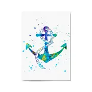 Anchor Painting Nautical Coastal Bathroom Wall Art #4