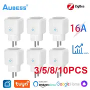 Aubess Zigbee Smart Plug 16A EU Smart Socket With Power Monitoring Timing Functi
