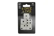 5PK Cardinal Dice Pack Set f Board Table Games Play Roll Black & White 8y+
