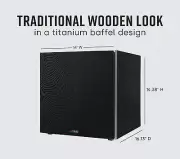 Polk 10" Powered Subwoofer Black Bass Amplifier Audio Sound Home Theater Speaker