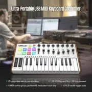 Worlde 25 Key USB Portable Tuna Mini MIDI Keyboard MIDI Controller for Mac,PC