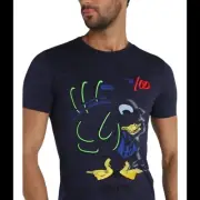 ICEBERG Men's Navy Blue Donald Duck T-Shirt I1PF0176301- BRAND NEW WITH TAG
