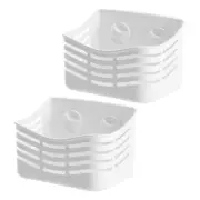 2 Pcs Wall Shelf Bath Rack Organizer Bathroom Suction Cup Storage