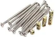 binifiMux 10-Pack M6 x 100mm Allen Furniture Crib Baby Bed Bolt M6x12mm Barrel Nut