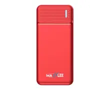 Maxxlee 10000mAh Slim Power Bank USB Backup External Battery Charger iPhone Android Mobile
