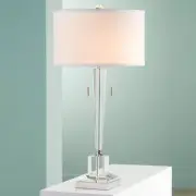 Renee Modern Table Lamp 30 1/2" Tall Clear Crystal Glass for Bedroom Living Room
