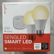Sengled Smart LED Soft White A19 Starter Kit (2-Pack) with Hub - White Only