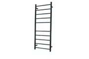 Radiant RTR430 Round Bar Heated Towel Rail - 430 x 1100mm - Matte Black - Stainless Steel- Bottom Left/Top Right Wiring