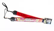 MOD HAPPY FLORAL CAMERA STRAP WITH WHIMSICAL FLORAL PATTERN