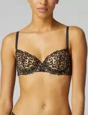NEW! $95 SIMONE PERELE 16Y330 FELICIE HALF CUP UNDERWIRE BRA 34D