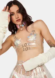 Icy Chasing Starlight Vinyl Bustier