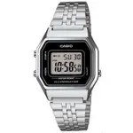 CASIO 經典復古數字型電子錶(LA680WA-1)-銀色X黑框/28.6MM