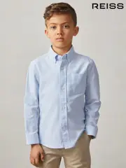 Reiss Soft Blue Greenwich 3-9 yrs Button Down Oxford Shirt (E50685) | $55