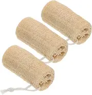 Ipetboom 3Pcs Bathing Loofah Sponge Natural Exfoliating Body Scrubber for Men and Women Durable Loofah Fibers for Kitchen and Bathroom Cleaning Tasks