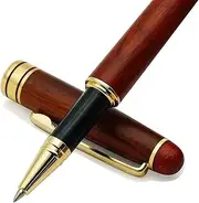 IDEAPOOL Natural Handcrafted Rosewood Ballpoint Pen Writing Set Luxury Elegant Gift Pen Set for Calligraphy Signature Executive Business