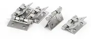 Aexit Wooden (Abrasives) Case Box Spring Loaded pipe tube Hinges Silver Tone (79ry164qf616) 26mmx31mm 5pcs