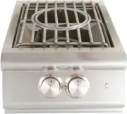 Blaze Built-In Natural Gas NG High Performance Power Burner W/Wok Ring & Stainle