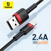 Baseus USB Cable for iPhone 11-14 Pro Max Xs X 8 Plus Cable 2.4A Fast Charging