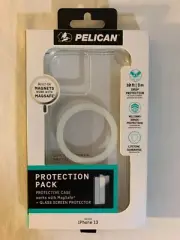 Pelican Case MagSafe Apple iPhone 13 Clear Case w/ Glass Screen Protector