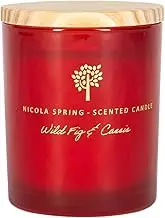 Nicola Spring Wild Fig & Cassis Scented Candle - 130g - Natural Soy Wax 21 Hour Burning Time Small Candles Relaxing Fragrance Gift Set Aromatherapy Candle