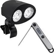 lfcforldx Grill Lights and Meat Thermometer Gift Set, BBQ Light with10 LED Lights and an Aluminum Clip, Perfect for barbecues, and Cycling. Kitchen Food Thermometer, Instant Read Meat Thermometer