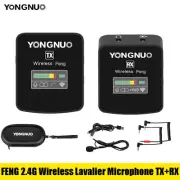 NEW YONGNUO FENG 2.4G Wireless Lavalier Microphone for Smartphones DSLR Camera