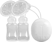 Portable Breast Pump | Double Breastfeeding Pump Strong Suction Breast Pump | Portable Breastfeeding Accessories Low Noise Handsfree Milk Pump for Travel