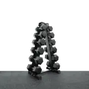 135kg Hex Dumbbell Set (5/7.5/10/12.5/15/17.5kg*2) + A-Shape Rack
