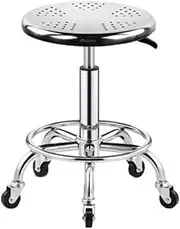 Bar Chair Counter Stools Bar Stools Adjustable Height Bar Stool Gloss Swivel Barstool Stainless Steel Counter Stool Round Chair with 5 Wheels and Pedal Breakfast Stools Barstools