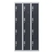 12-Door Locker for Office Gym Shed School Home Storage - Padlock-operated