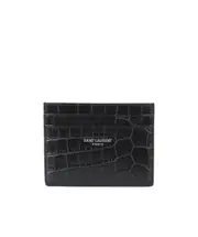 Saint Laurent Paris Credit Card Case One size Black