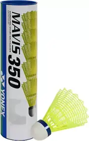 Nylon Shuttlecock Mavis 350 with Blue Cap - Yellow