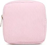 BARRU Pack of 1 Sanitary Napkins Storage Bag for Sanitary Towels Period Bag Tampon Bag Storage Bag Periods Bag Portable Makeup Bag for Women Girls (Pink)