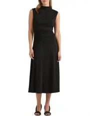 [David Lawrence] Copelyn Sparkle Jersey Dress in Black Sparkle