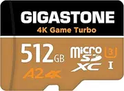 [Gigastone] 512GB Micro SD Card, 4K Game Turbo, MicroSDXC Memory Card Compatible with Nintendo-Switch, R/W up to 100/60MB/s, UHS-I U3 A2 V30 C10