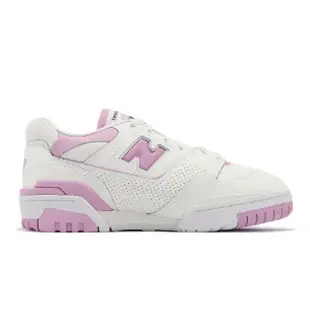 【NEW BALANCE】休閒鞋 550 女鞋 白 粉紅 復古 經典 低筒 皮革 NB 紐巴倫(BBW550BD-B)