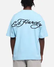 [ED HARDY] Ed Hardy Eagle T-shirt Blue - Size XS XS Blue