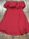 Game Day Strapless Ruffle Dress Garnet Red NEW Young At Heart Size Medium