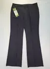 Appel & Brooks Womens Flare Pants Size 16 Pockets Raw Hem Black Career NWT