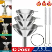 5PCS Stainless Steel Funnel Cooking Strainer Liquid Hopper Filter Kitchen Tools