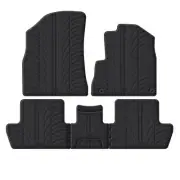 TRAVALL All Weather Floor Mats for Peugeot 3008 2008-2016 Premium Black Rubber