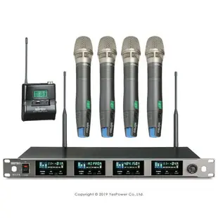 ACT-74 MIPRO 四頻道純自動選訊接收機/4支無線麥克風/一年保固/台灣製造