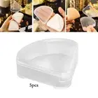 Portable Triangle Puff Box Case Anti Pollution Powder Puff Container Compact Set