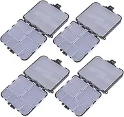 TOGEVAL 4pcs Fishing Bait Organizer Storage Box Lightweight Compartment Tackle Case for Outdoor Fishing Accessories Compact Lure Boxes for and Organization