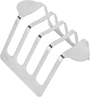 6 Slice Stainless Steel Bread Rack Holder with Cooling Grid for Air Fryer Accessories, Ideal for Breakfast Serving (Style 1)