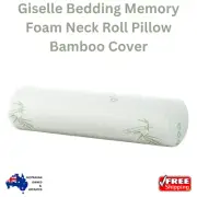 Giselle Bedding Memory Foam Neck Roll Pillow Bamboo Cover Care Support Legs Back