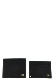 FERRAGAMO 'Gancio' Wallet + Card Holder Set