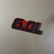 1PC Red Black 6.0L Metal Decal Sticker Badge Emblem Turbo V12 Engine 3D Auto Car (for: Jaguar)