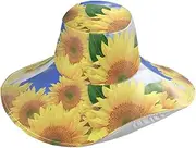 [ODAWA] Wide Brim Sun Hats Outdoor UV Protection Beach Hat Watercolor Drawn Adjustable Cap Windproof Foldable Floppy Travel Hats